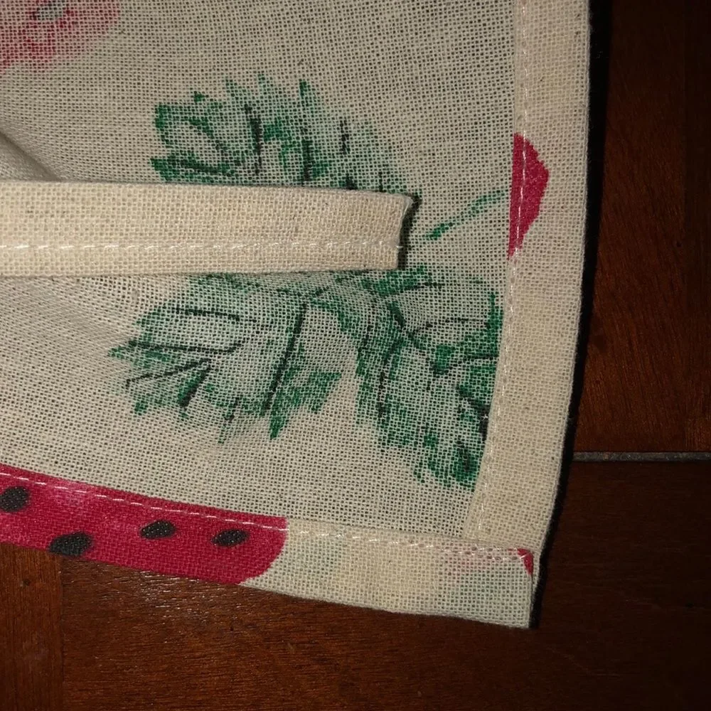 Mabelle Home Collection Strawberry Print Cotton Apron
